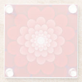 Red Floral Mandala-58566 Glazen Onderzetter (Achterkant)