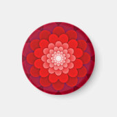 Red Floral Mandala-58566 Magneet (Voorkant)