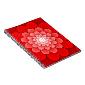 Red Floral Mandala-58566 Notitieboek (Rechterzijde)