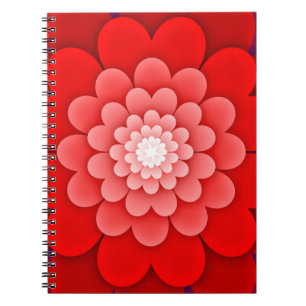 Red Floral Mandala-58566 Notitieboek