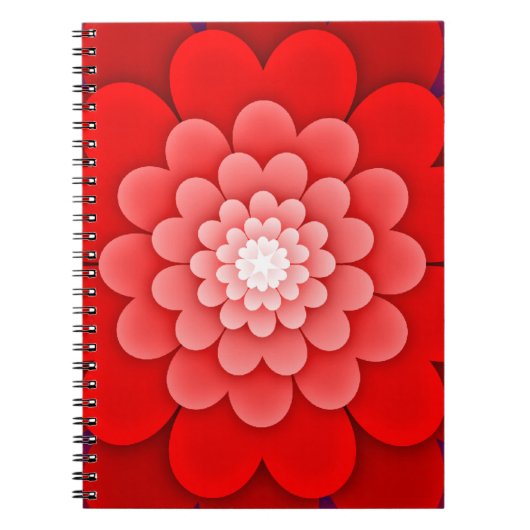 Red Floral Mandala-58566 Notitieboek (Voorkant)