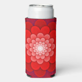 Red Floral Mandala-58566 Seltzer Blikjeskoeler (Seltzer Achterkant)