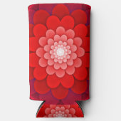 Red Floral Mandala-58566 Seltzer Blikjeskoeler (Voorkant)