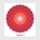 Red Floral Mandala-58566 Sticker (Vel)