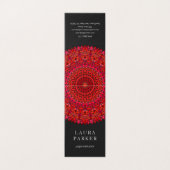 Red Floral Mandala Visitekaartje (Buitenkant ongevouwen)