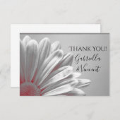 Red Floral markeert vlam Bedankkaart (Voorkant / Achterkant)
