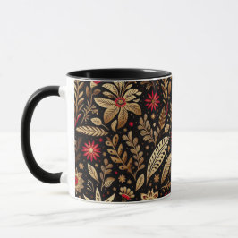 Red Floral Mexican High Mok