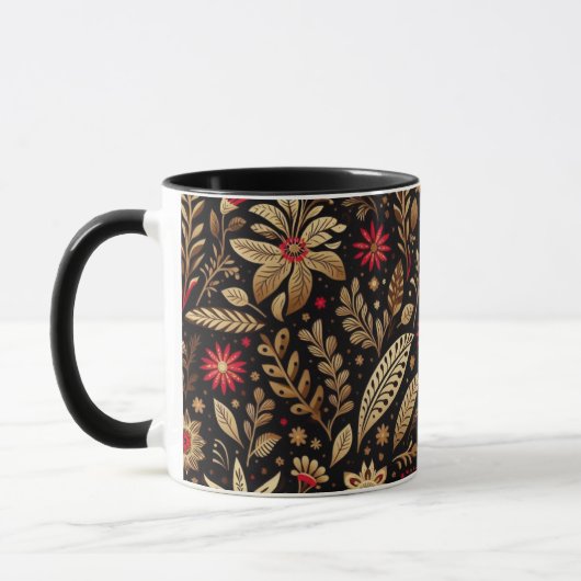 Red Floral Mexican High Mok (Links)