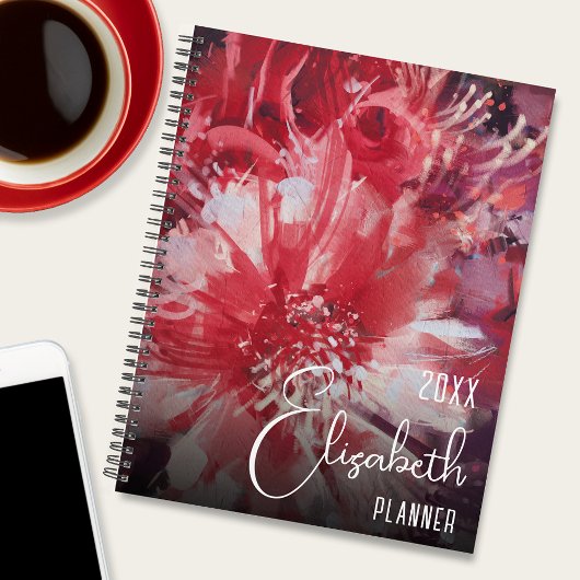 Red Floral op maat Planner