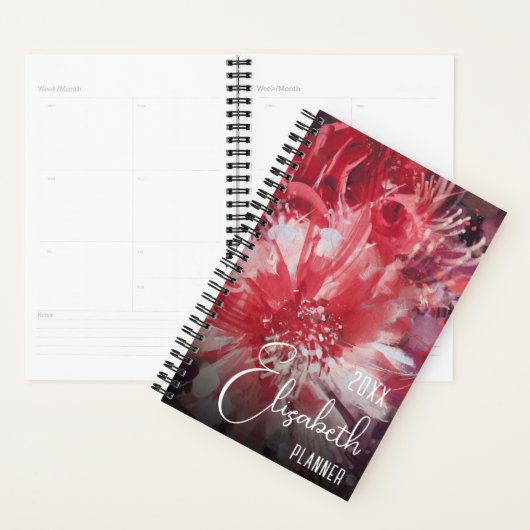 Red Floral op maat Planner (Display)