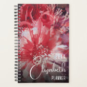 Red Floral op maat Planner (Voorkant)