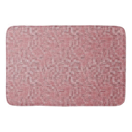 Red Floral Panel Bath Mat
