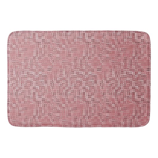 Red Floral Panel Bath Mat (Voorkant)