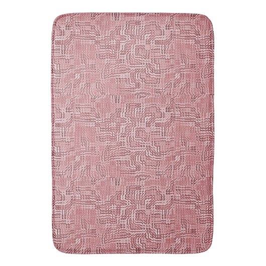 Red Floral Panel Bath Mat (Voorkant Verticaal)