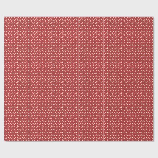 Red Floral Pattern Cadeaupapier (Vlak)