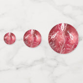 Red Floral Pattern Confetti (Voorkanten)