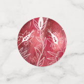 Red Floral Pattern Confetti (Kleine voorkant)