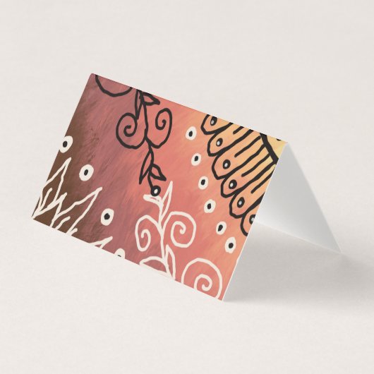 Red Floral Pattern Kaart (Voorkant)