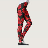 Red Floral Pattern Leggings (Rechts)
