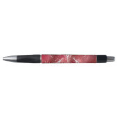 Red Floral Pattern Pen (Voorkant)