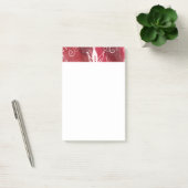 Red Floral Pattern Post-it® Notes (Kantoor)