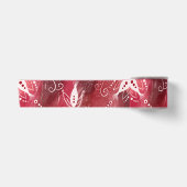Red Floral Pattern Satijnen Lint (Voorkant)