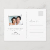 Red Floral Peacock Foto Chinees sparen de datum Aankondigingskaart (Achterkant)