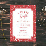 Red Floral Pig I DO BBQ Bridal Shower Kaart<br><div class="desc">Red Floral Pig I DO BBQ Bridal Shower Invitation - perfect voor een Jack and Jill trouwdouche of een gecodeerd vrijgezellenfeest. Een leuke zomer-BBQ om een verloving of vrijgezellenfeest te eren!  rode bloemen,  varkensafbeelding en foto's terug!</div>