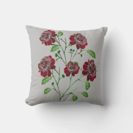 Red Floral Pillow Kussen