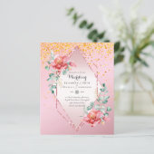 Red Floral roodbruin met lage begrotingGlitter Wed (Staand voorkant)