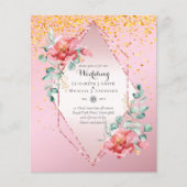 Red Floral roodbruin met lage begrotingGlitter Wed (Voorkant)