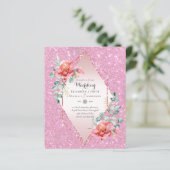 Red Floral roodbruin met lage begrotingGlitter Wed (Staand voorkant)