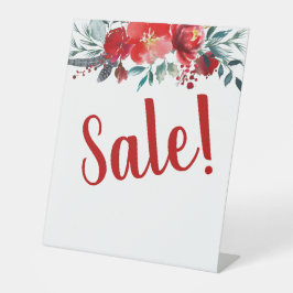 Red Floral Sale Zakelijk Reclamebord Met Voetstuk
