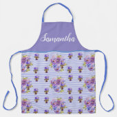 Red Floral Shabby Chic Blue Pink Pansy Viola Schort (Voorkant)