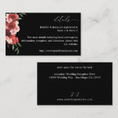 Red Floral SM Enclosure Kaart - Black 2 (Voorkant / Achterkant)