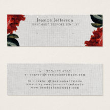 Red Floral Stud met juwelen kleine beeldkaart