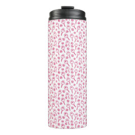 Red Floral Thermal Tumbler Thermosbeker