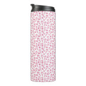 Red Floral Thermal Tumbler Thermosbeker (Geroteerd rechts)