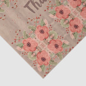 Red Floral Tissue paper Personalizeren Hartelijk d Tissuepapier (Detail)