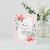 Red Floral Weddenschap met lage begroting (Staand voorkant)