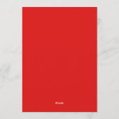 Red Floral Whimsy Wedding Kaart (Achterkant)