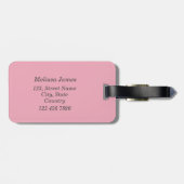 Red Floral Wildflower Monogram Bagagelabel (Achterkant horizontaal)