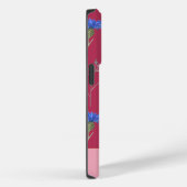 Red Floral Wildflower Monogram Case-Mate iPhone Case (Achterkant / Rechts)