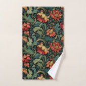 Red Floral William Morris print Bad Handdoek (Handdoek)