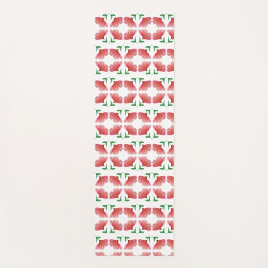 Red Floral  Yogamat (Voorkant)
