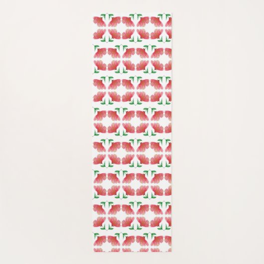 Red Floral Yogamat (Achterkant)