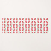 Red Floral  Yogamat (Voorkant (horizontaal))