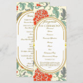 Red Florals with Green Leaves (Voorkant / Achterkant)