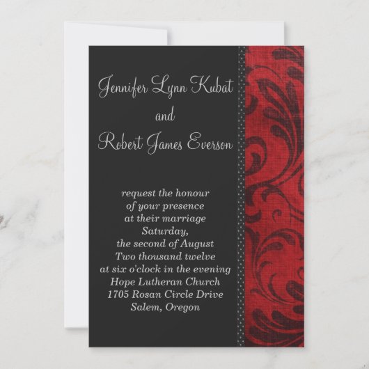 Red Flourish Kaart (Voorkant)