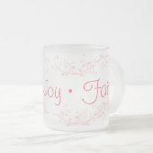 Red Flourish Peace Joy Love Kerstmis Matglas Koffiemok (Voorkant rechts)